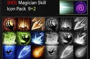 HD Magician Skill Icon Pack 9+2 – Free Download