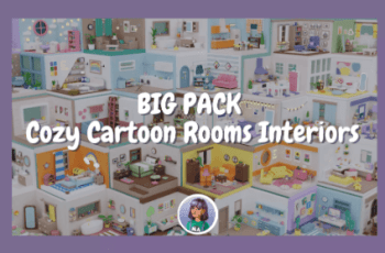 BIG PACK Cozy Cartoon Rooms Interiors – Free Download