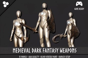 Dark Fantasy Weapons (Medieval Weapons, Fantasy Weapons, Bow) – Free Download