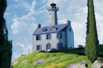 House On A Hill Environment – Free Download