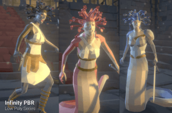 Low Poly Character – Medusa – Fantasy RPG – Free Download