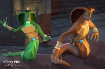 Low Poly Character – Serpent Warrior – Fantasy RPG – Free Download