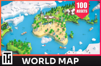 World Map – Low Poly Asset Pack by ithappy – Free Download