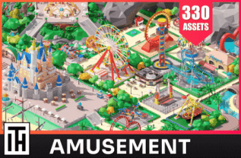 Amusement Park – Low Poly Asset Pack by ithappy – Free Download