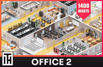 Office 2 – Low Poly 3D Models Pack – Free Download