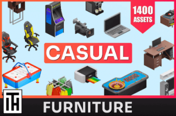 Furniture Casual – Low Poly 3D Models Pack – Free Download