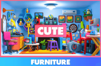 Furniture Cute – Low Poly 3D Models Pack – Free Download