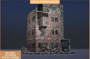 Modular Destroyed Buildings (Modular House, Houses, Modular Building) – Free Download