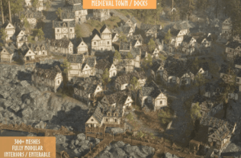 Modular Medieval Town, Docks (Medieval Town, Medieval Village, Town, Village) – Free Download