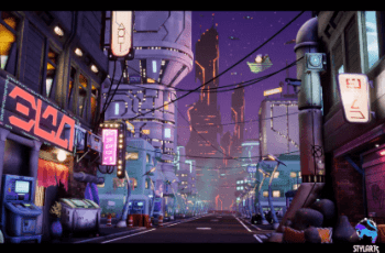 Modular Stylized Cyberpunk Street – Free Download