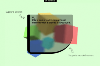 UI Toolkit Blurred Background – Fast translucent UI Blur image – Free Download