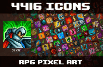 4416 RPG Icons Pixel Art – Free Download