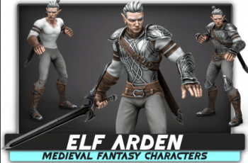 Elf Arden – Stylized Medieval Elven Warrior – Animated RPG Character Hero – Free Download