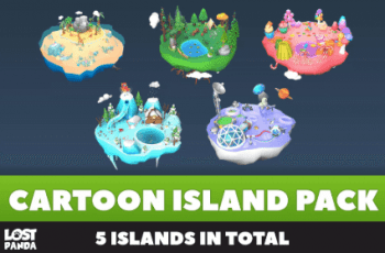 Low Poly Cartoon Island Pack – 3D – Free Download
