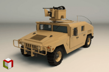 Low Poly Military 4×4 02 – Free Download