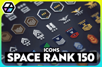 2D Icons – 150 Space Rank – Free Download