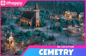 Cemetery – Low Poly 3D Model Pack – Free Download