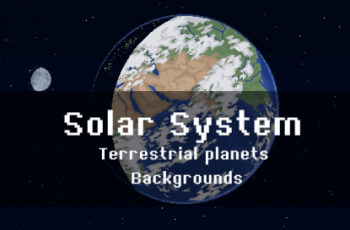 Planet in Space Pixel Art Backgrounds Pack – Free Download