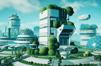 Stylized Solarpunk City – Free Download