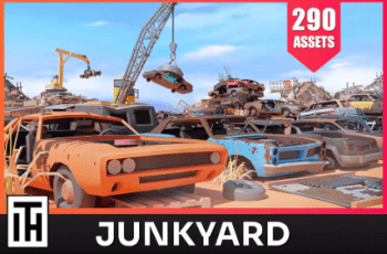 Junkyard – Low Poly 3D Models Pack – Free Download