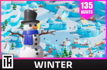 Location 3 Winter – Low Poly 3D Models Pack – Free Download