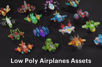 Low Poly Fly Battle Airplanes Assets Pack – Free Download