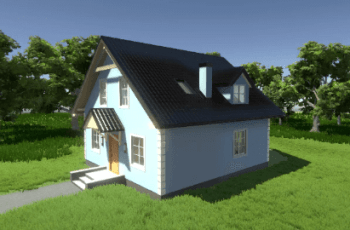 Traditional House With Mansard – Free Download