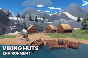 Poly Style Viking Huts – Stylized Low Poly Village Environment – Free Download
