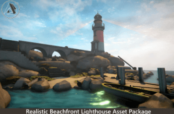 Realistic Beachfront Lighthouse Asset Package – Free Download