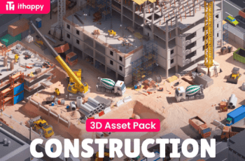 Construction – Low Poly 3D Models Pack – Free Download