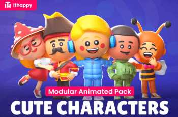 Cute Characters – Modular Animated Pack – Free Download