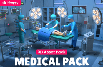 Medical Pack – Low Poly 3D Models Pack – Free Download