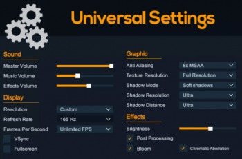 Universal Settings – Free Download Universal Settings – Free Download