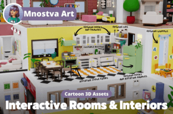 Cartoon Interactive Rooms & Furniture – Cozy Interior Pack – Free Download Cartoon Interactive Rooms & Furniture – Cozy Interior Pack – Free Download