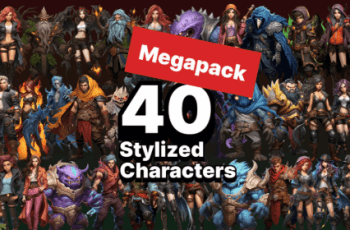 40 unique fantasy cartoon stylized male and female characters drawn style vol.4 – Free Download 40 unique fantasy cartoon stylized male and female characters drawn style vol.4 – Free Download